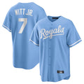 Kdoa KC.Royals #7 Bobby Witt Jr. Player Light Blue Home Game Stitched Jerseys