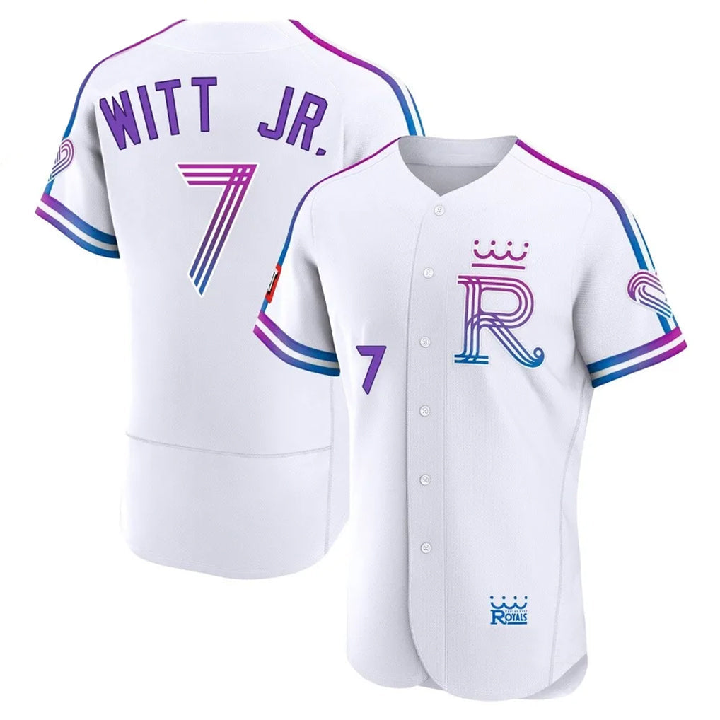 Kdoa KC.Royals #7 Bobby Witt Jr. Player White 2026 City Connect Limited Elite Home Stitched Jerseys