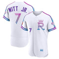 Kdoa KC.Royals #7 Bobby Witt Jr. Player White 2026 City Connect Limited Elite Home Stitched Jerseys