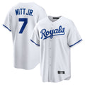 Kdoa KC.Royals #7 Bobby Witt Jr. Player White Home Game Stitched Jerseys