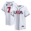 Kdoa KC.Royals #7 Bobby Witt Jr. Player White USA 2026 World Classic Game Stitched Jerseys