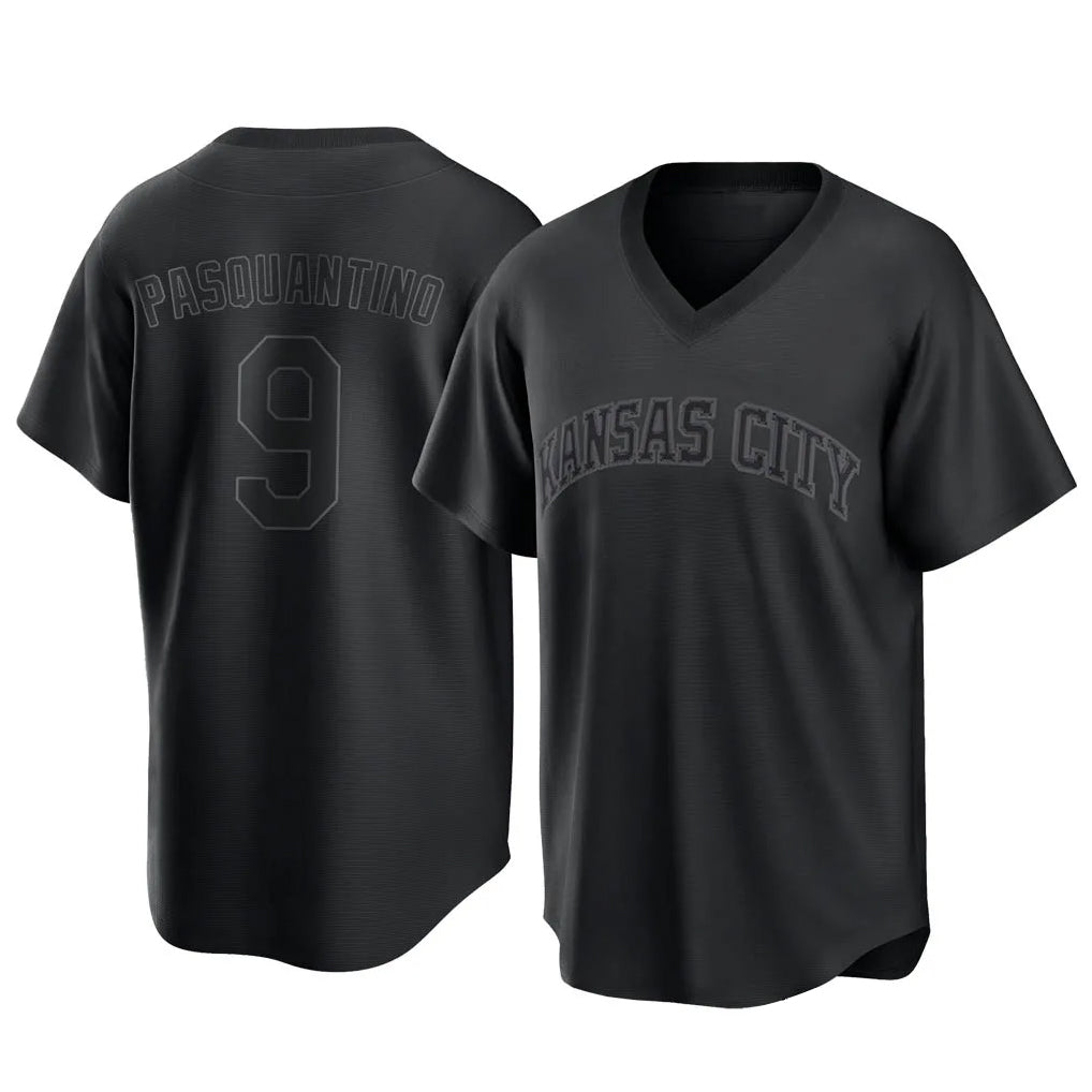 Kdoa KC.Royals #9 Vinnie Pasquantino Player Black Fashion Game Stitched Jerseys
