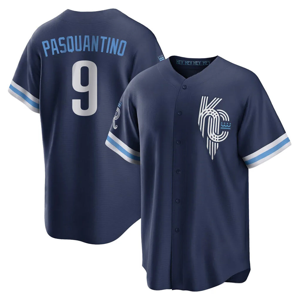 Kdoa KC.Royals #9 Vinnie Pasquantino Player Navy City Connect Home Game Stitched Jerseys