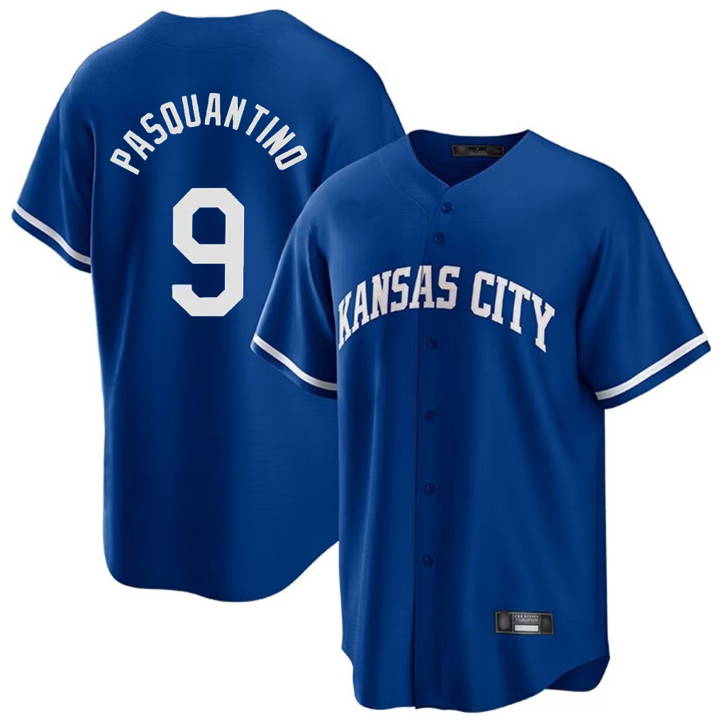 Kdoa KC.Royals #9 Vinnie Pasquantino Player Royal Game Home Stitched Jerseys