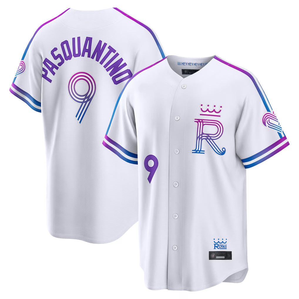 Kdoa KC.Royals #9 Vinnie Pasquantino Player White 2026 City Connect Limited Home Stitched Jerseys
