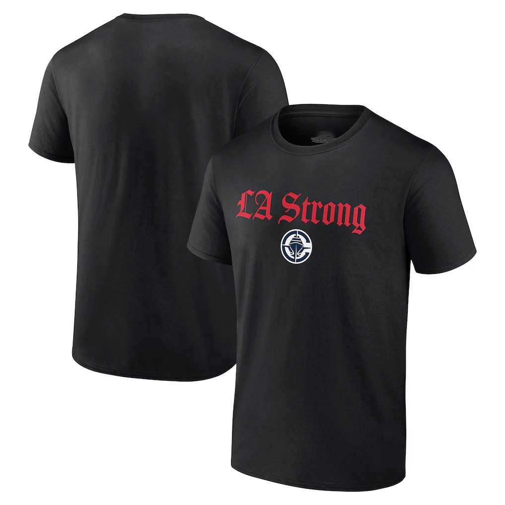 Kdoa LA.Clippers Black LA Strong T-Shirt Stitched Jerseys