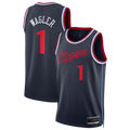 Kdoa LA.Clippers #1 Keaton Wagler Navy Swingman Stitched Jerseys - Icon Edition