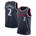 Kdoa LA.Clippers #2 Kawhi Leonard Navy 2024-2025 Swingman Stitched Jerseys - Icon Edition
