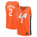 Kdoa LA.Clippers #2 Kawhi Leonard Orange 2025-2026 City Edition Fast Break Stitched Jerseys