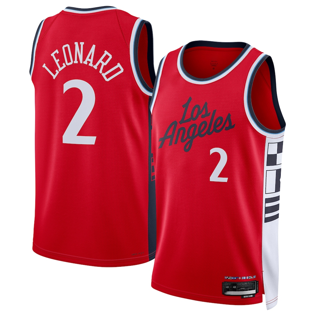 Kdoa LA.Clippers #2 Kawhi Leonard Red 2024-2025 Swingman Stitched Jerseys - Statement Edition