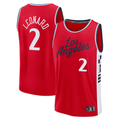 Kdoa LA.Clippers #2 Kawhi Leonard Red Fast Break Replica Player Stitched Jerseys- Statement Edition