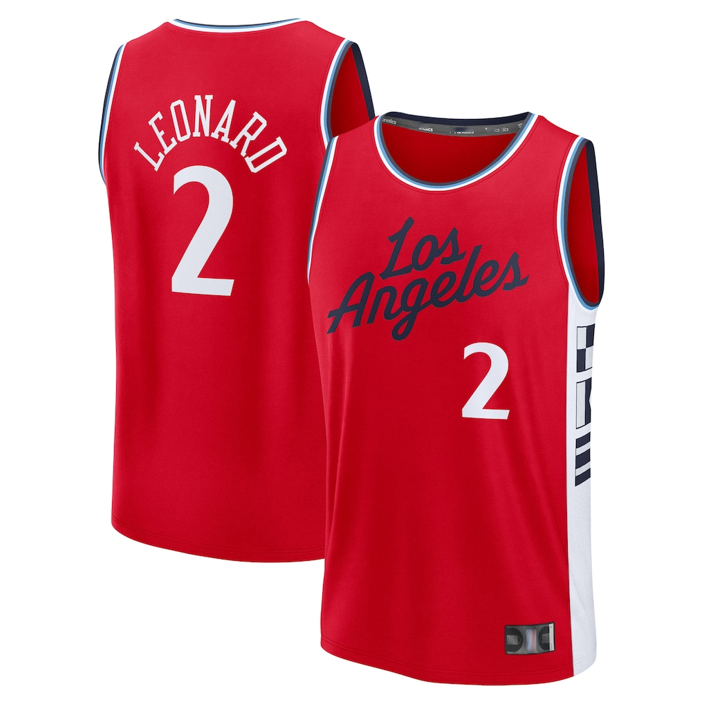 Kdoa LA.Clippers #2 Kawhi Leonard Red Fast Break Replica Player Stitched Jerseys- Statement Edition