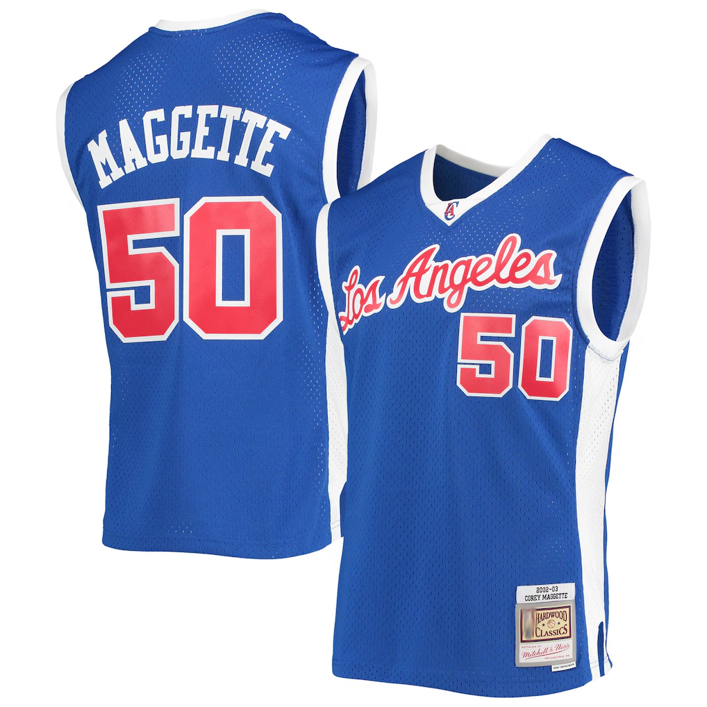 Kdoa LA.Clippers #50 Corey Maggette Mitchell & Ness Royal 2002-2003 Hardwood Classics Swingman Stitched Jerseys