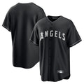 Kdoa LA.Angels Black Lights Out Fashion T-shirt Blank Player Stitched Jerseys