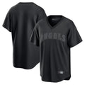 Kdoa LA.Angels Black Pitch Fashion Blank Player T-shirt Stitched Jerseys