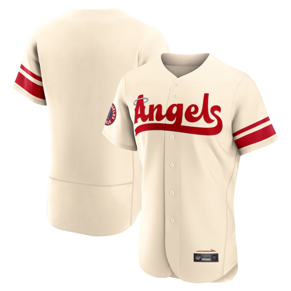 Kdoa LA.Angels Cream City Connect Limited ELite Home Blank Player Stitched Jerseys
