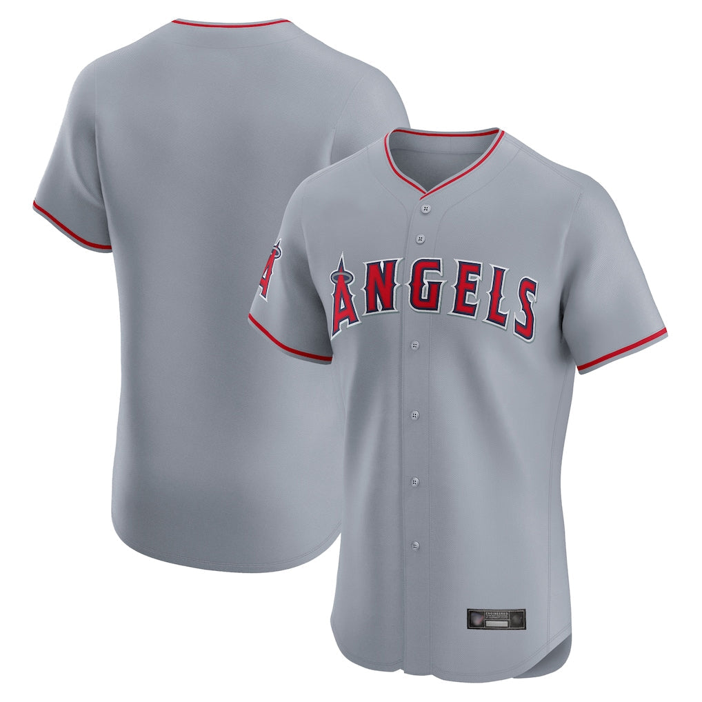 Kdoa LA.Angels Gray Home Limited Elite Blank Player Stitched Jerseys