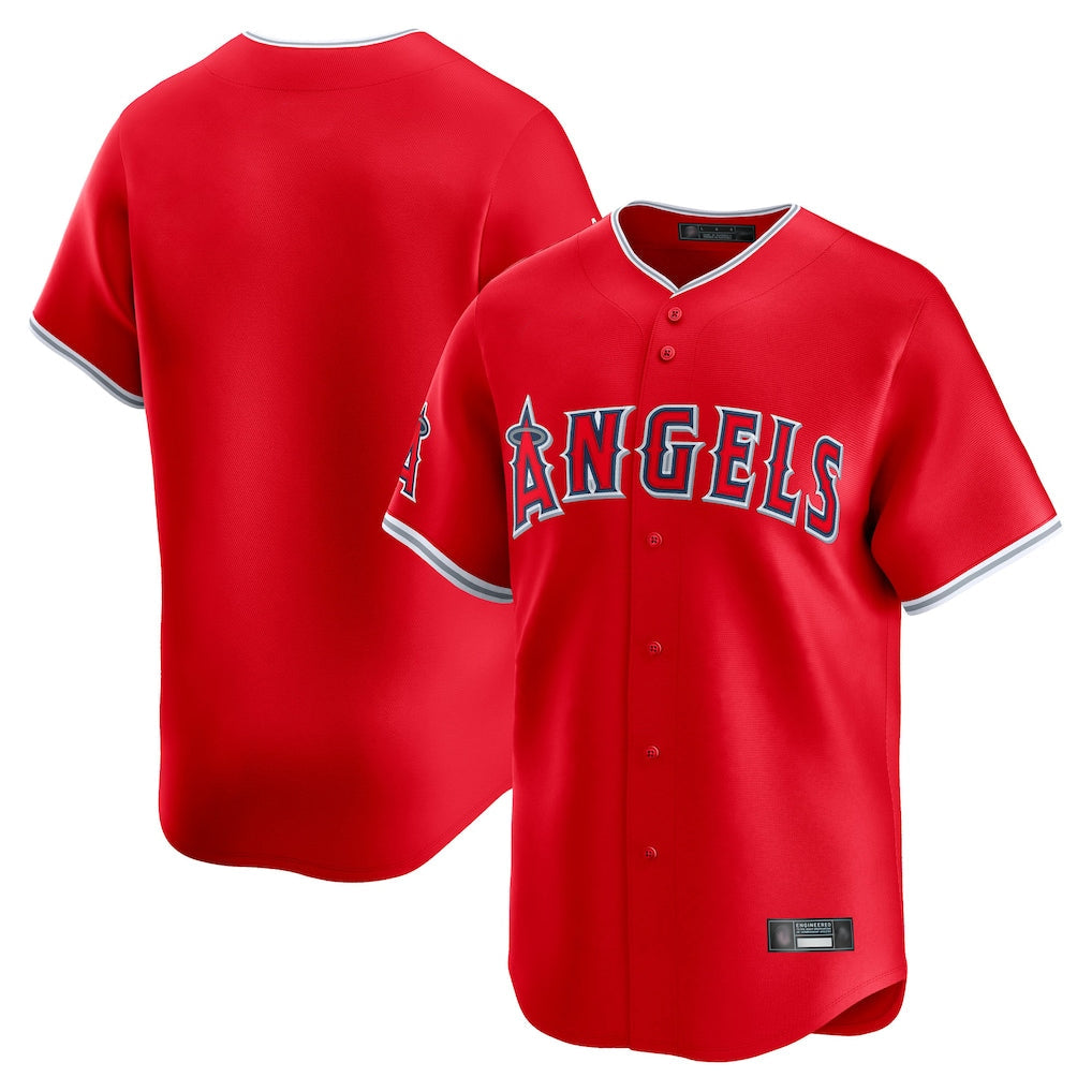 Kdoa LA.Angels Red Home Limited Blank Player Stitched Jerseys