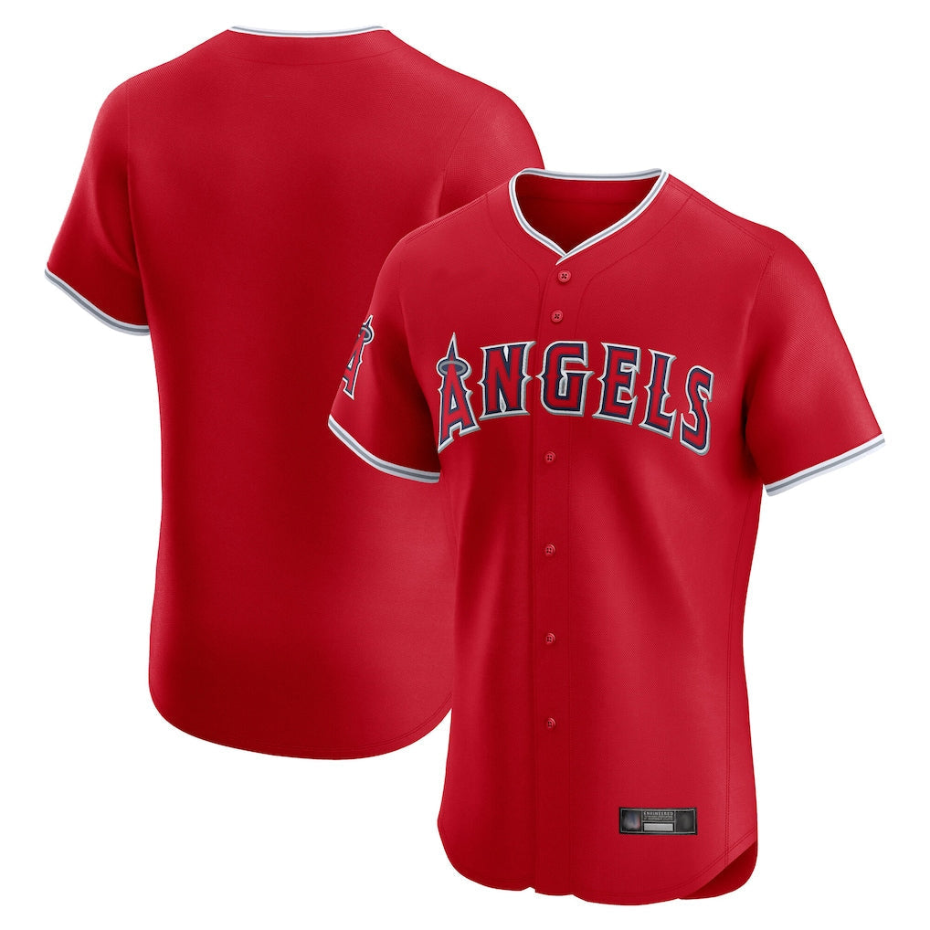 Kdoa LA.Angels Red Home Limited Elite Blank Player Stitched Jerseys