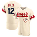 Kdoa LA.Angels #12 Jorge Soler Player Cream City Connect Limited ELite Home Stitched Jerseys