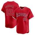Kdoa LA.Angels #13 Drew Pomeranz Player Red Home Limited Stitched Jerseys