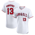 Kdoa LA.Angels #13 Drew Pomeranz Player White Limited Elite Stitched Home Jerseys