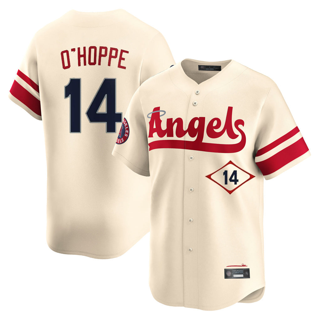 Kdoa LA.Angels #14 Logan O'Hoppe Player Cream City Connect Limited Home Stitched Jerseys