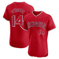 Kdoa LA.Angels #14 Logan O'Hoppe Player Red Home Limited Elite Stitched Jerseys
