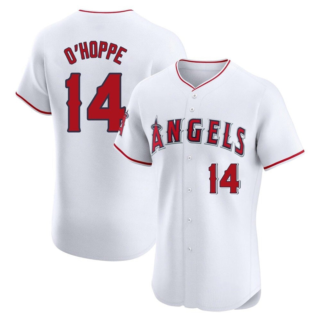 Kdoa LA.Angels #14 Logan O'Hoppe Player White Limited Elite Stitched Home Jerseys