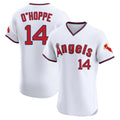 Kdoa LA.Angels #14 Logan O'Hoppe Player White T-shirt Home Limited Elite Stitched Jerseys