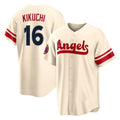 Kdoa LA.Angels #16 Yusei Kikuchi Player Cream City Connect Home Stitched Jerseys