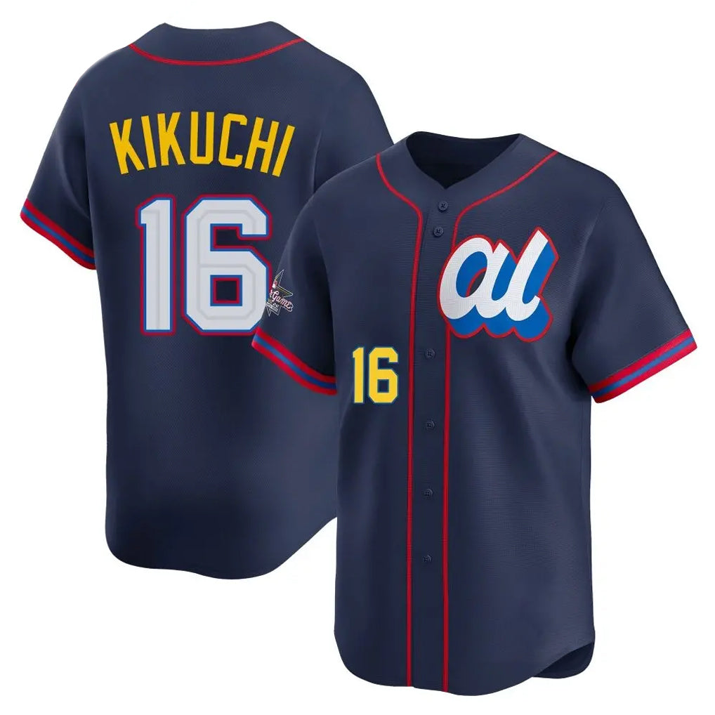 Kdoa LA.Angels #16 Yusei Kikuchi Player Navy Limited American League All-Star Edition Stitched Jerseys