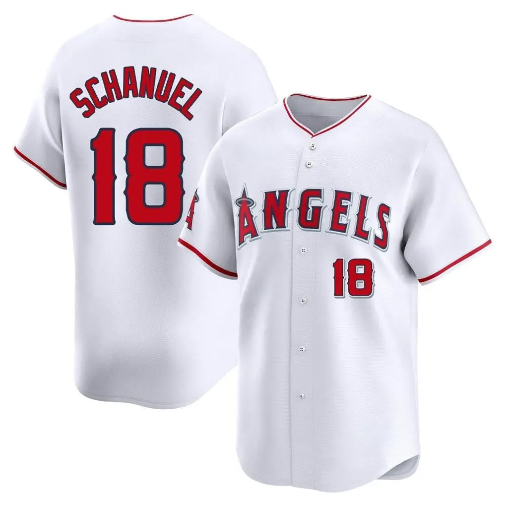 Kdoa LA.Angels #18 Nolan Schanuel Player White Limited Home Stitched Jerseys