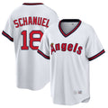 Kdoa LA.Angels #18 Nolan Schanuel Player White T-shirt Home Game Stitched Jerseys