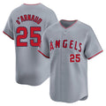 Kdoa LA.Angels #25 Travis d'Arnaud Player Gray Home Limited Stitched Jerseys