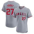 Kdoa LA.Angels #27 Mike Trout Player Gray Home Limited Elite Stitched Jerseys