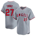 Kdoa LA.Angels #27 Mike Trout Player Gray Home Limited Stitched Jerseys