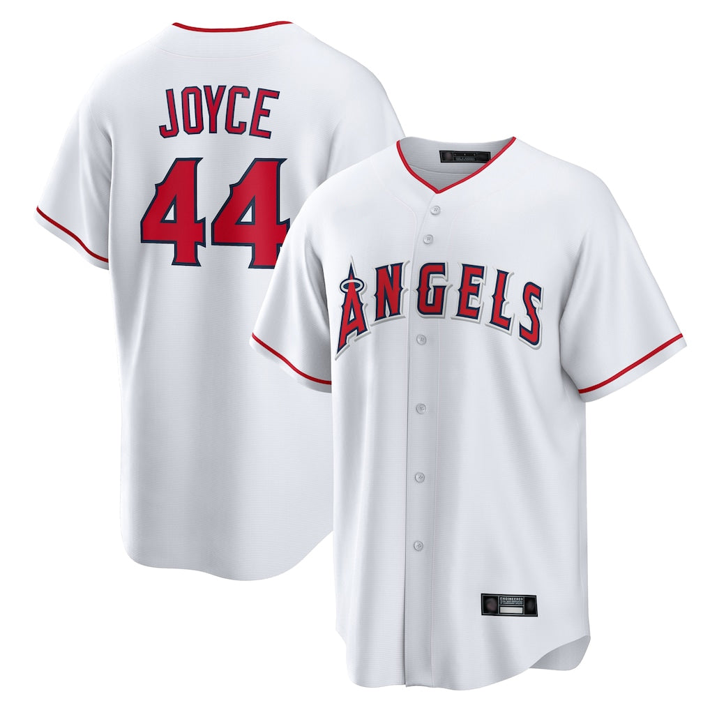 Kdoa LA.Angels #44 Ben Joyce Player White Home Game Stitched Jerseys
