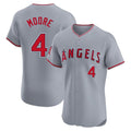 Kdoa LA.Angels #4 Christian Moore Player Gray Home Limited Elite Stitched Jerseys