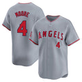 Kdoa LA.Angels #4 Christian Moore Player Gray Home Limited Stitched Jerseys
