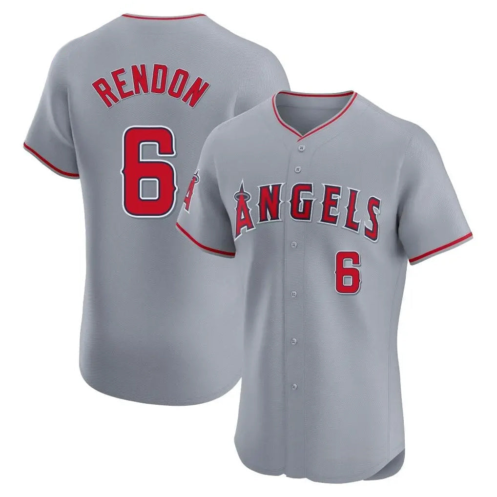 Kdoa LA.Angels #6 Anthony Rendon Player Gray Home Limited Elite Stitched Jerseys