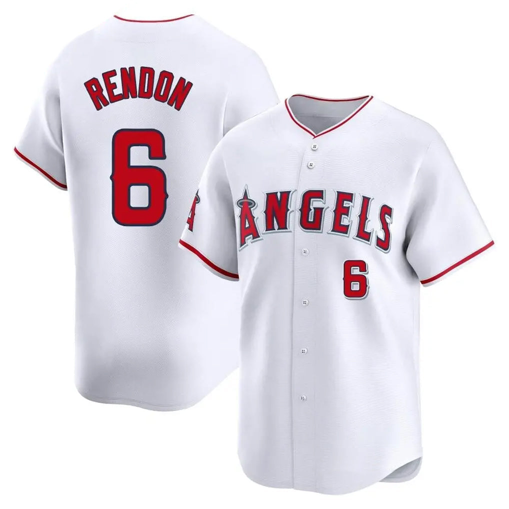 Kdoa LA.Angels #6 Anthony Rendon Player White Limited Home Stitched Jerseys