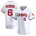 Kdoa LA.Angels #6 Anthony Rendon Player White T-shirt Home Limited Stitched Jerseys