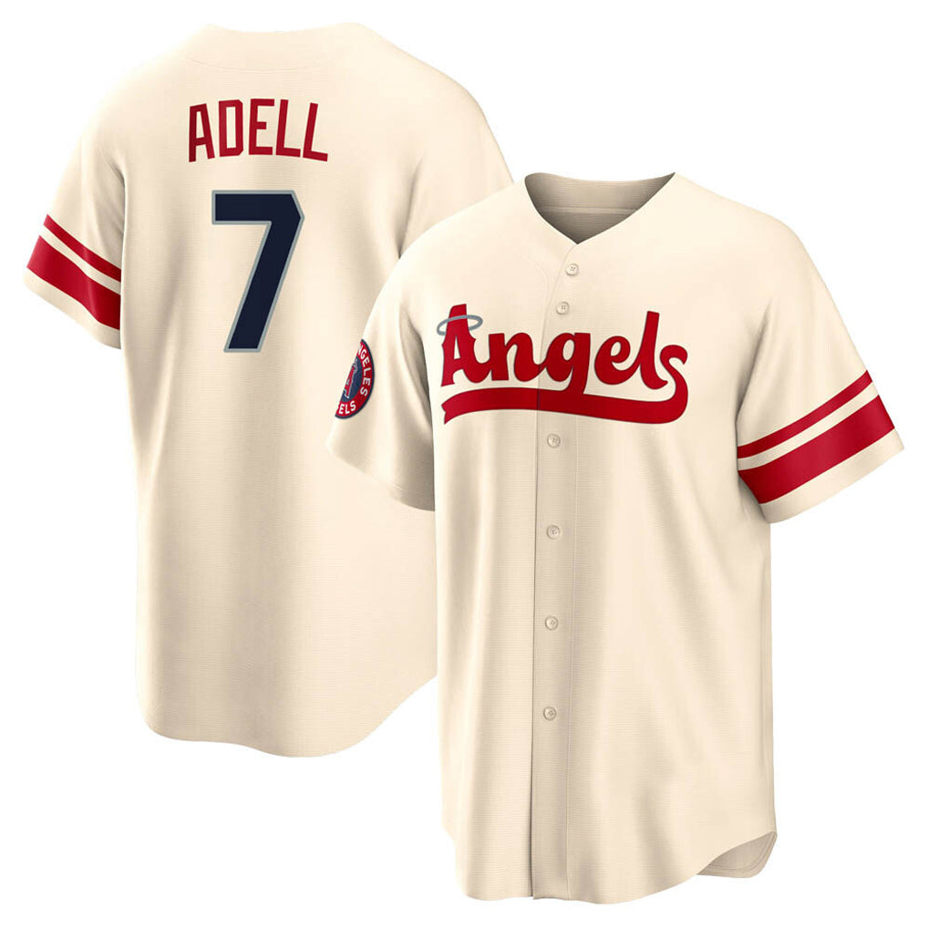 Kdoa LA.Angels #7 Jo Adell Player Cream City Connect Home Stitched Jerseys