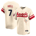 Kdoa LA.Angels #7 Jo Adell Player Cream City Connect Limited Home Stitched Jerseys