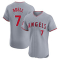 Kdoa LA.Angels #7 Jo Adell Player Gray Home Limited Elite Stitched Jerseys