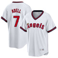 Kdoa LA.Angels #7 Jo Adell Player White T-shirt Home Game Stitched Jerseys