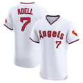 Kdoa LA.Angels #7 Jo Adell Player White T-shirt Home Limited Elite Stitched Jerseys