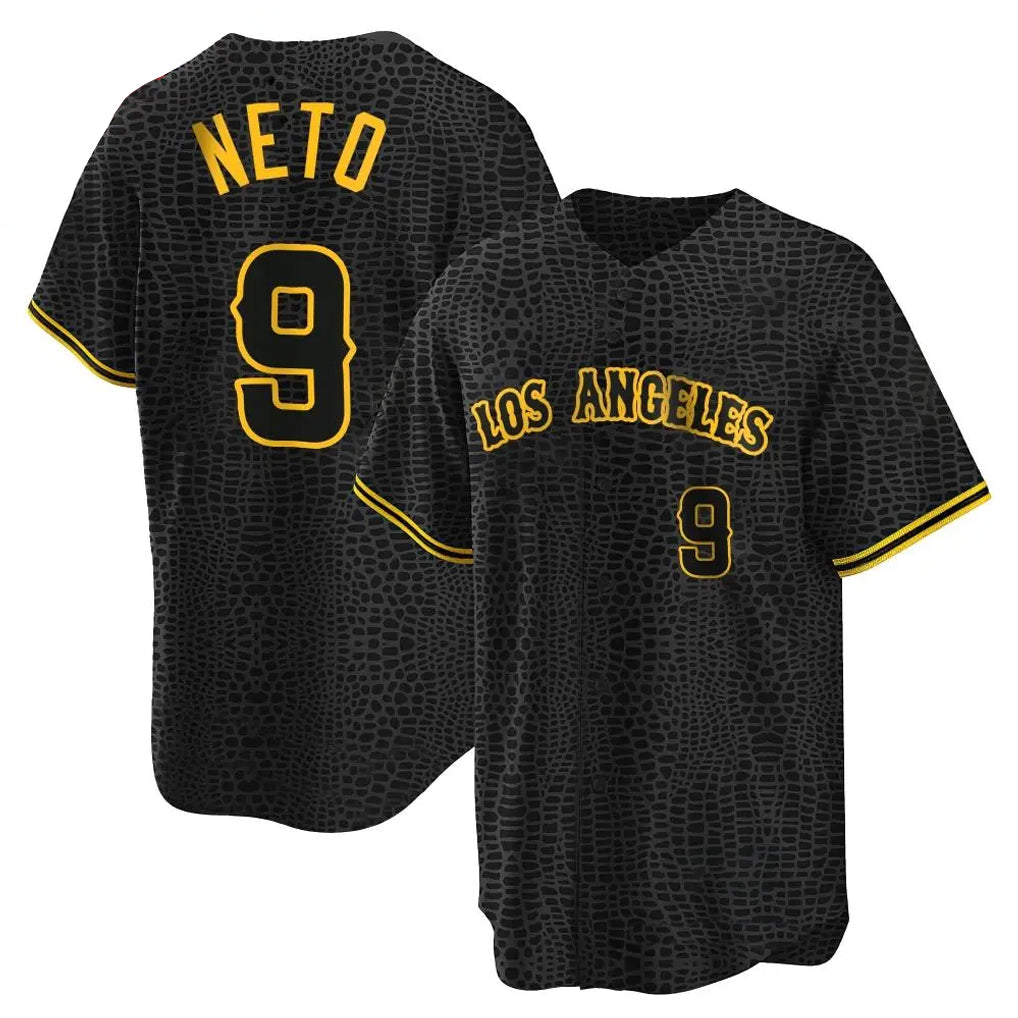Kdoa LA.Angels #9 Zach Neto Player Black Snake Skin City Game Home Stitched Jerseys