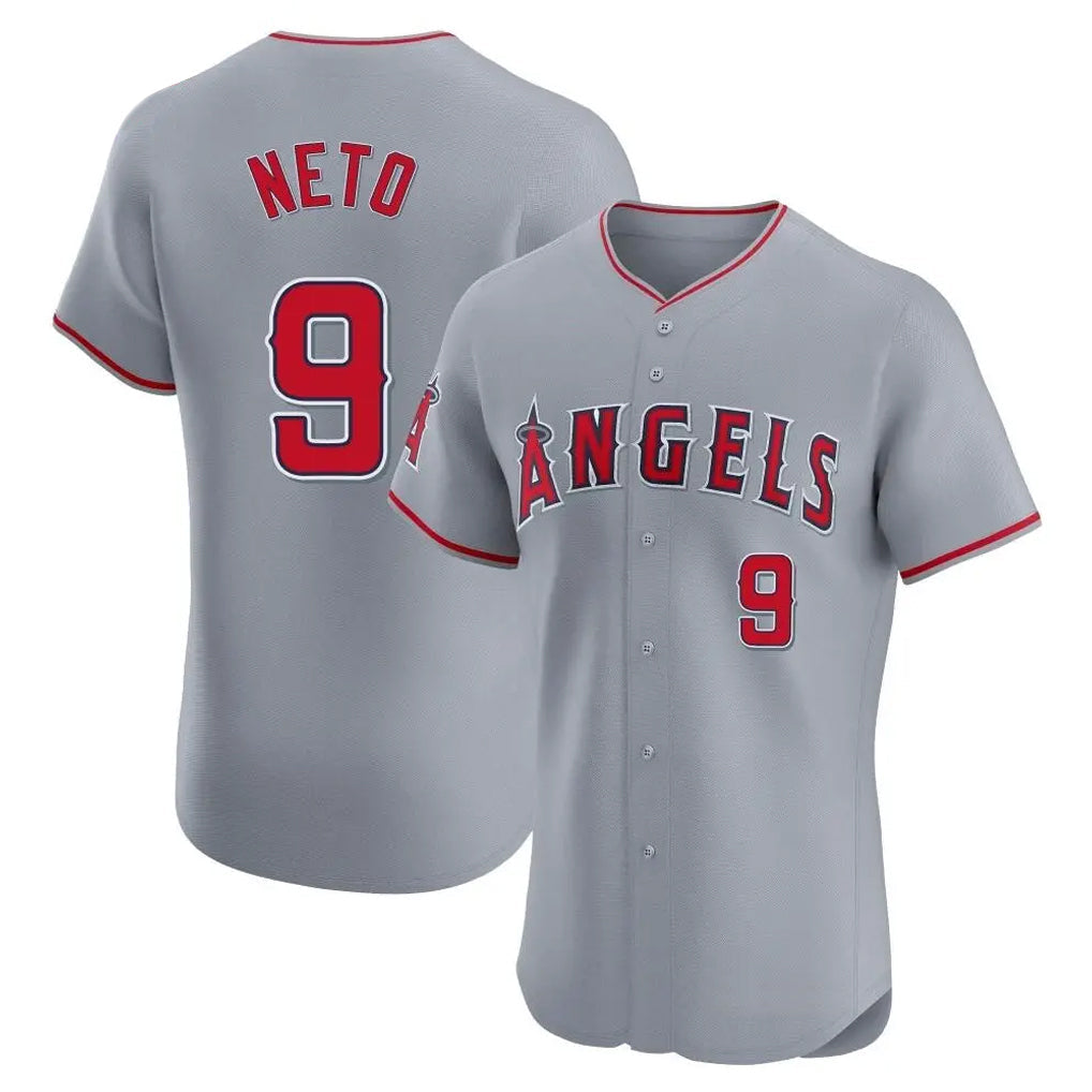 Kdoa LA.Angels #9 Zach Neto Player Gray Home Limited Elite Stitched Jerseys
